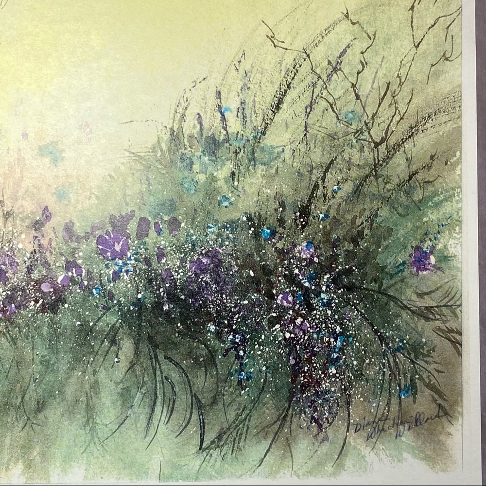 PRINT OF AN ORIGINAL WATERCOLOR FLORAL COPY ON MEDIUM STOCK PAPER LIMITED SIGNED - Picture 4 of 4